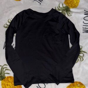 Black Long Sleeve workout  Shirt kids medium